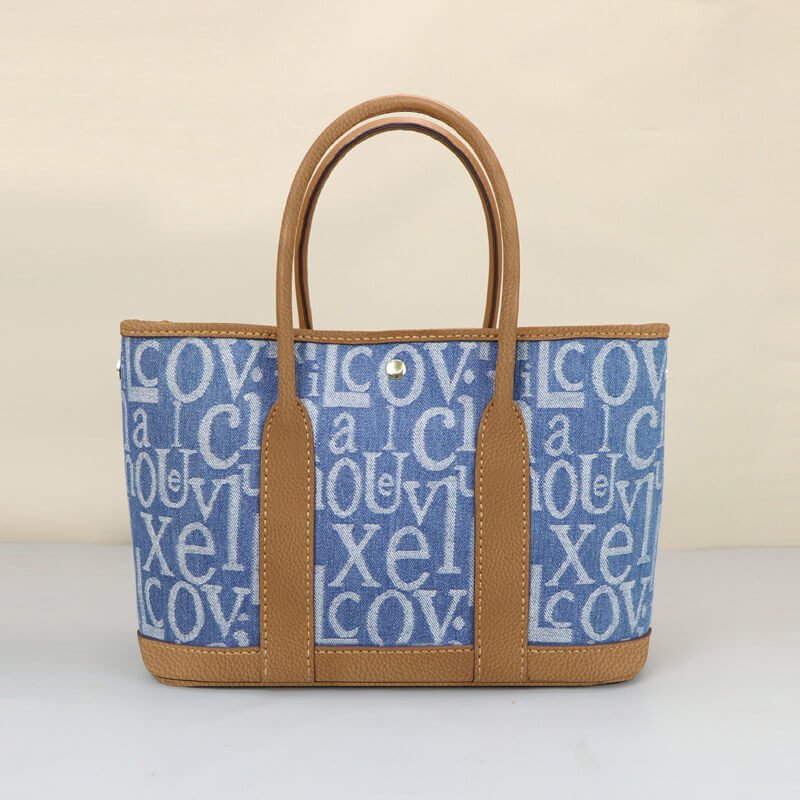 DIY Customizable Panel Garden Party Tote Bag Kit – Babylon Leather - Babylon LeatherBabylon LeatherSYR02-Caramel-Large & Hardware Components-Color-Matched & With Fabric