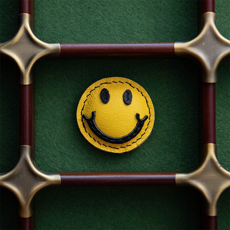 DIY Leather Smiley Fridge Magnet Kit – Babylon Leather - Babylon LeatherBabylon LeatherLZ85-Yellow-Magnetic Closure