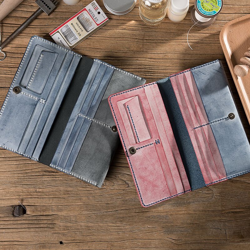 DIY Minimalist Leather Wallet for Mens – Babylon Leather - Babylon LeatherBabylon LeatherLZ10 - Green & Red - Fog Wax Leather