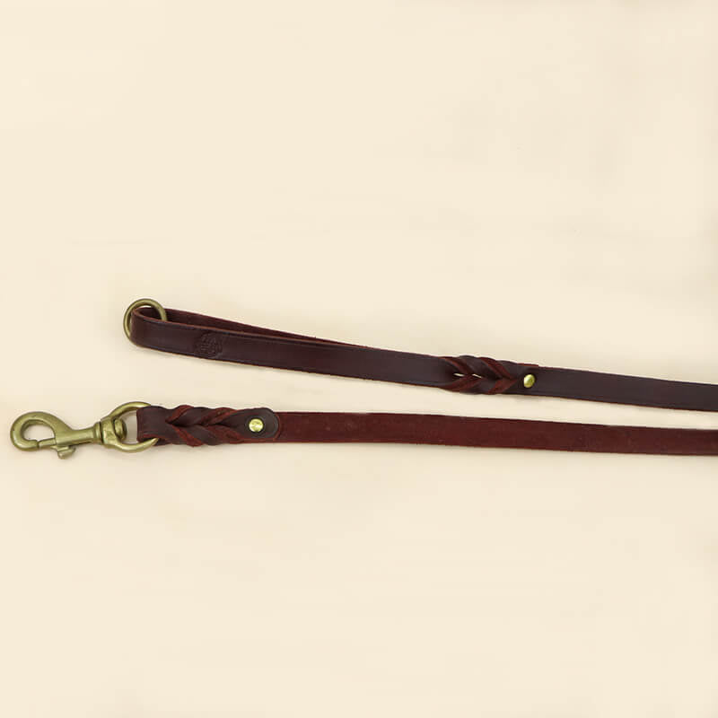 Dog Collar & Leash Set in Full - Grain Leather – Babylon Leather - Babylon LeatherBabylon LeatherLP03-Red-2