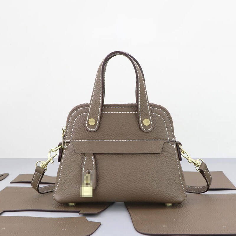 Domed Satchel Handbag DIY Kit – Babylon Leather - Babylon LeatherBabylon LeatherSY45 - Matching Color - Lychee Pattern Leather - Brown