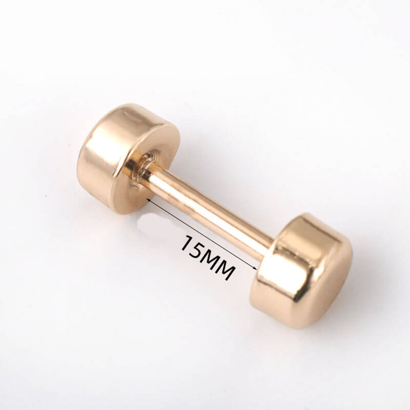 Double-Ended Screw Bar Connector - Babylon Leather - Babylon LeatherBabylon LeatherJY22-Gold-15mm