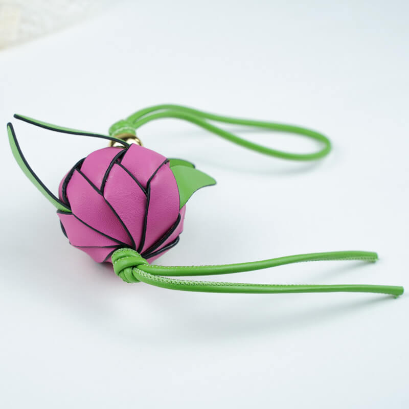 Dragon Fruit Shaped Leather Charm – Babylon Leather - Babylon LeatherBabylon LeatherLL90-Pink