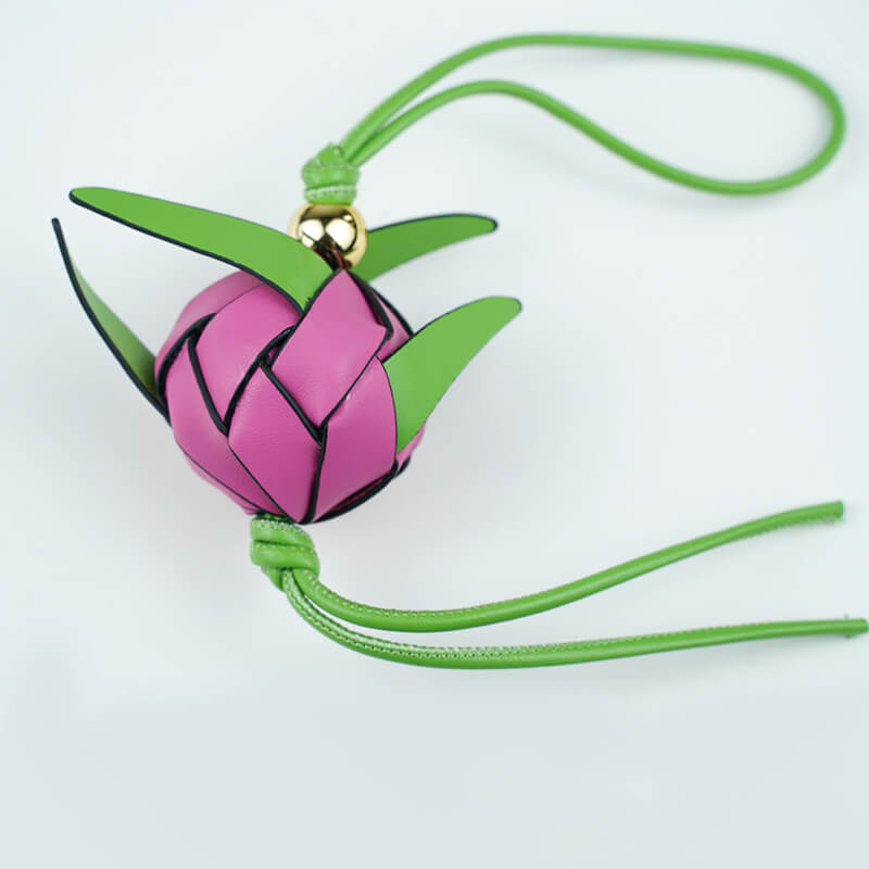Dragon Fruit Shaped Leather Charm – Babylon Leather - Babylon LeatherBabylon LeatherLL90-Pink