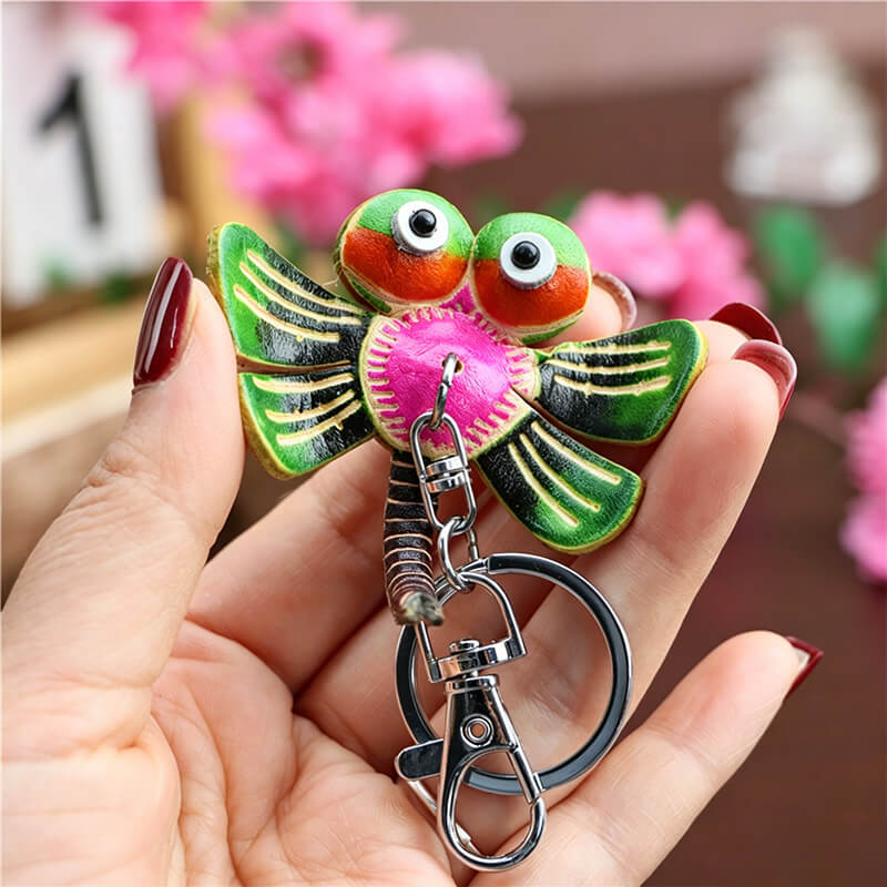 Dragonfly Leather Bag Charm – Babylon Leather - Babylon LeatherBabylon LeatherLLZ92-Green
