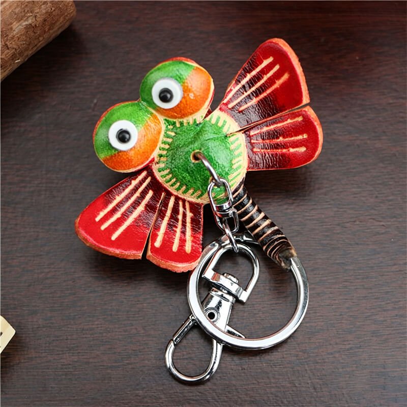 Dragonfly Leather Bag Charm – Babylon Leather - Babylon LeatherBabylon LeatherLLZ92-Green