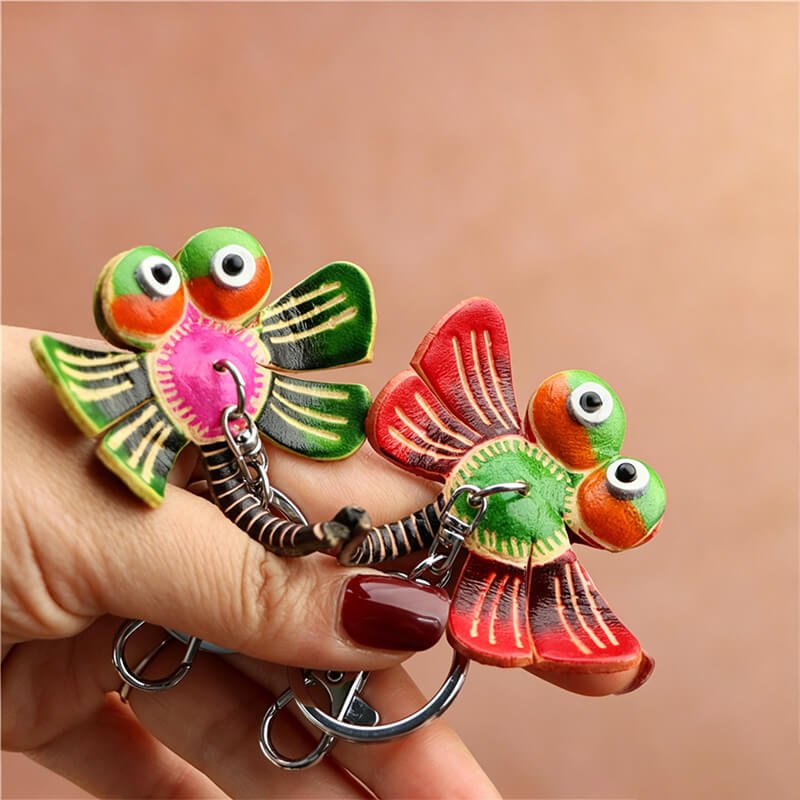 Dragonfly Leather Bag Charm – Babylon Leather - Babylon LeatherBabylon LeatherLLZ92-Green
