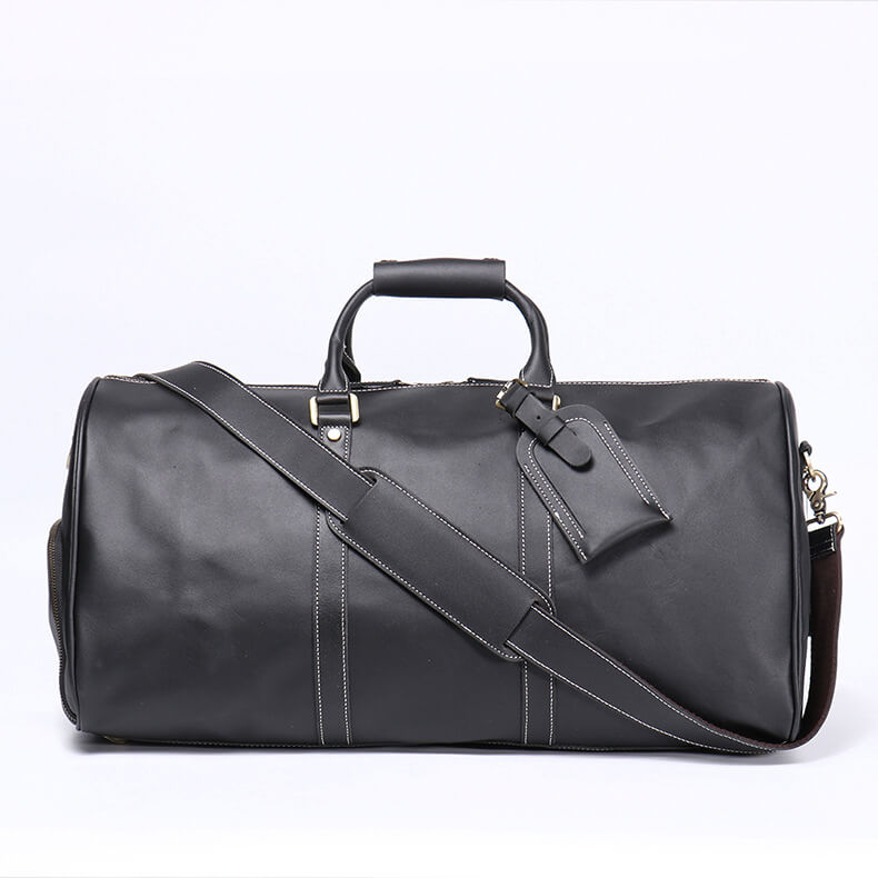 Durable Leather Duffel Bag for Men – Babylon Leather - Babylon LeatherBabylon LeatherLJ013 - Black