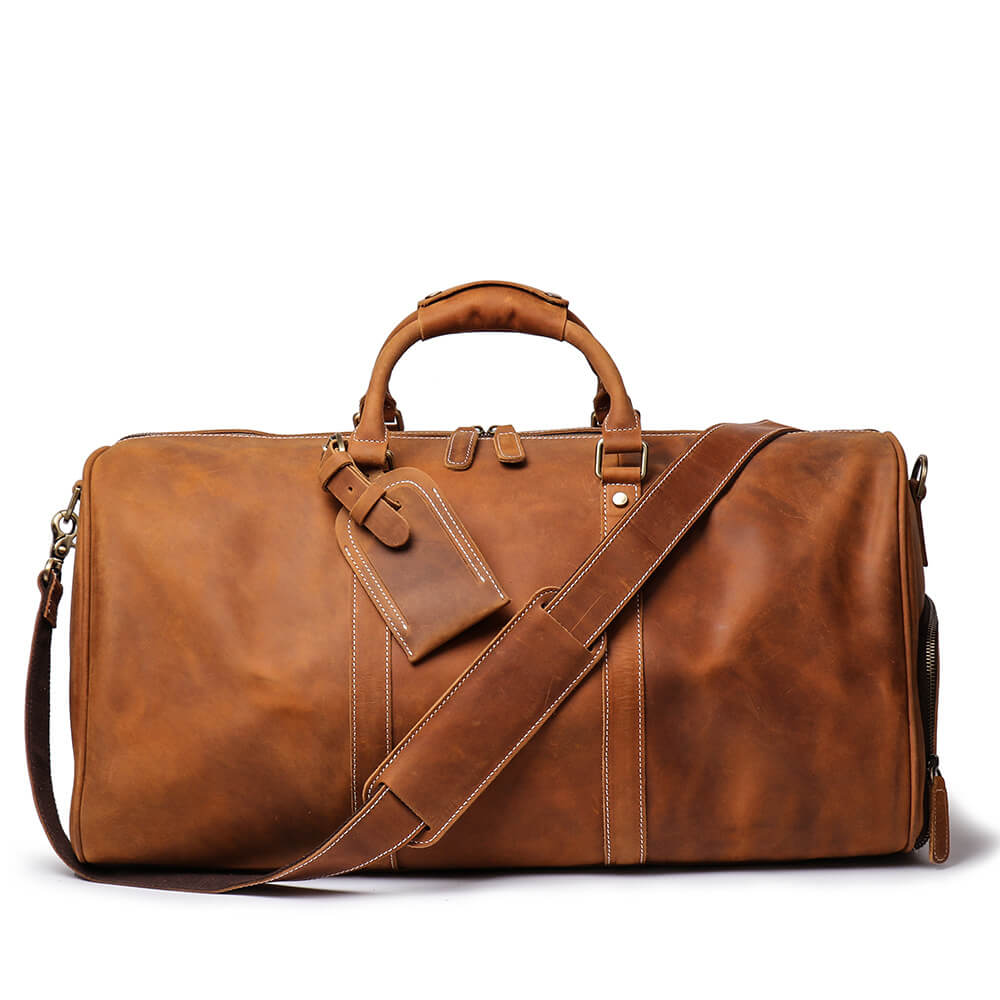 Durable Leather Duffel Bag for Men – Babylon Leather - Babylon LeatherBabylon LeatherLJ013 - Brown