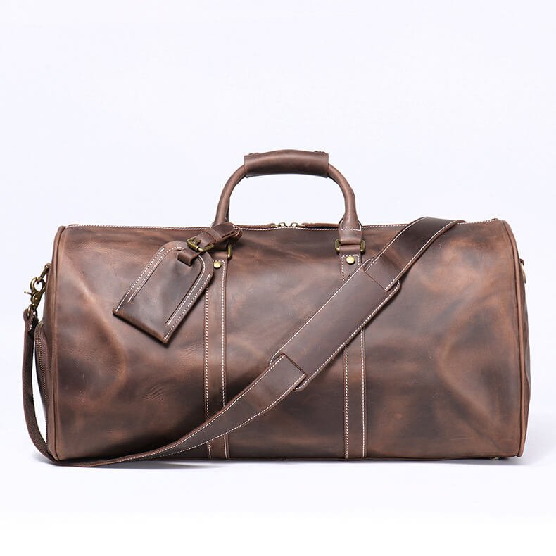 Durable Leather Duffel Bag for Men – Babylon Leather - Babylon LeatherBabylon LeatherLJ013 - Coffee
