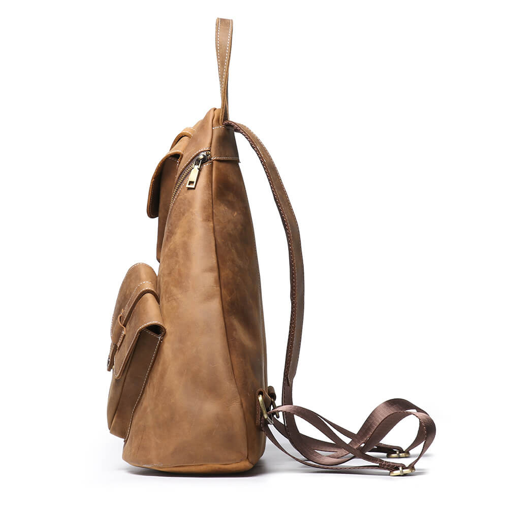 Durable Top Grain Leather Backpack – Babylon Leather - Babylon LeatherBabylon LeatherLJ052 - Brown