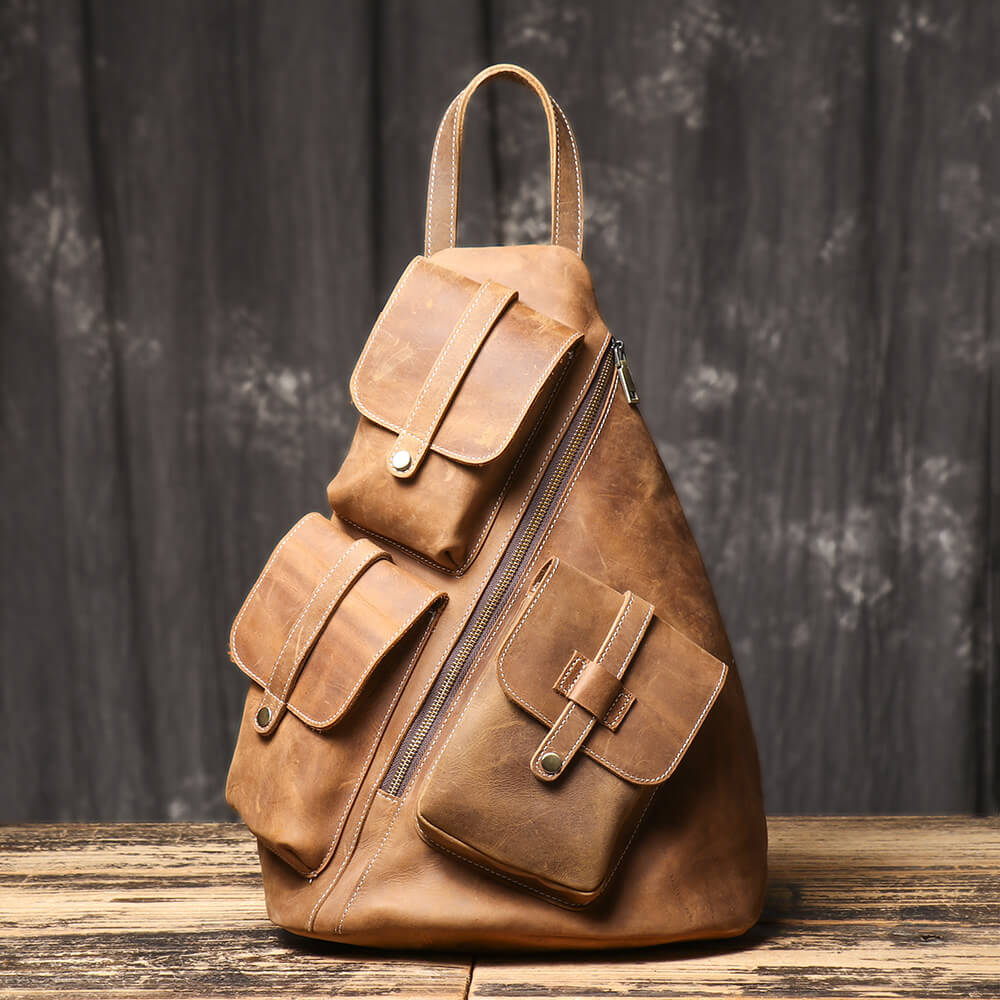 Durable Top Grain Leather Backpack – Babylon Leather - Babylon LeatherBabylon LeatherLJ052 - Brown
