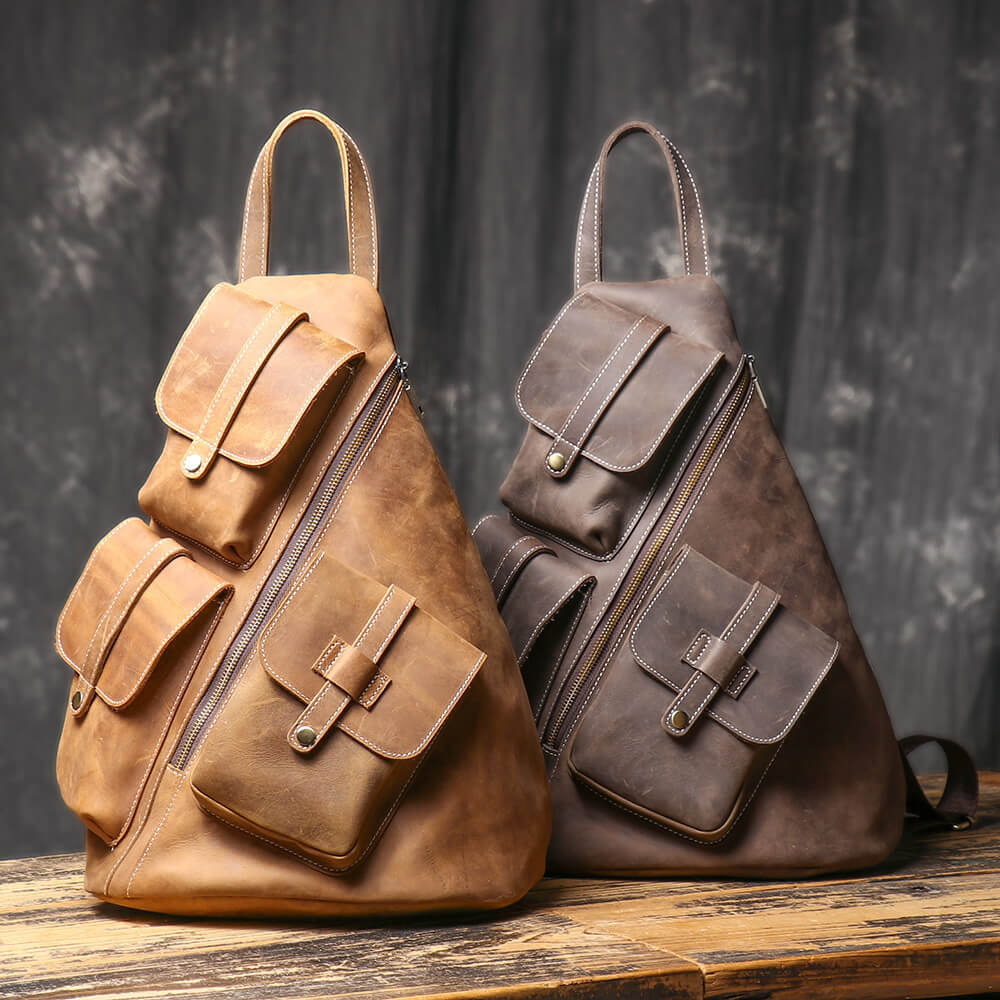 Durable Top Grain Leather Backpack – Babylon Leather - Babylon LeatherBabylon LeatherLJ052 - Brown
