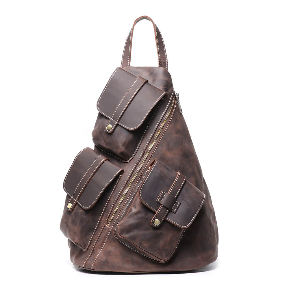 Durable Top Grain Leather Backpack – Babylon Leather - Babylon LeatherBabylon LeatherLJ052 - Dark Brown