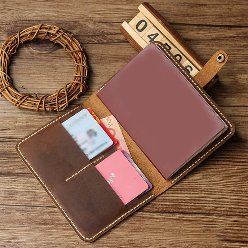 Passport & Card Case Crazy Horse Leather DIY Kit – Babylon Leather