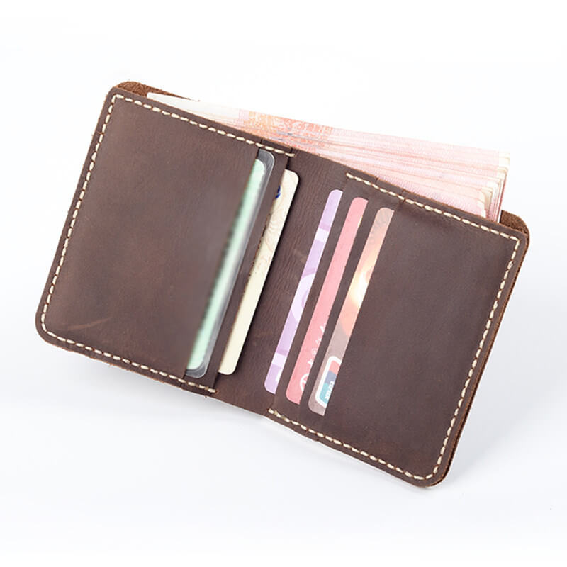 Slim Vertical Wallet Crazy Horse Leather DIY Kit – Babylon Leather