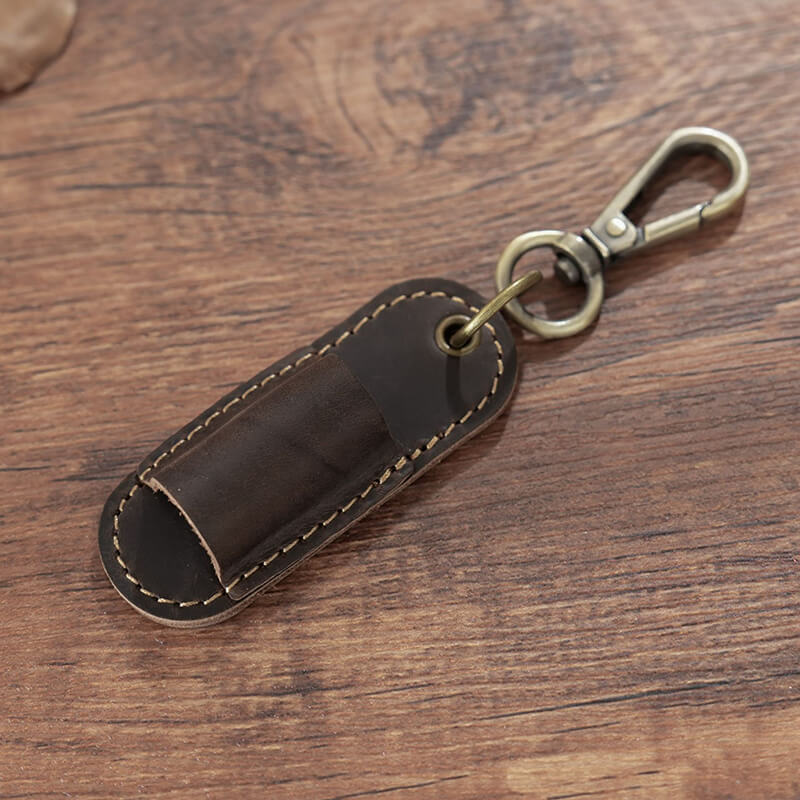 Pen Sleeve with Keychain Clip – Babylon Leather