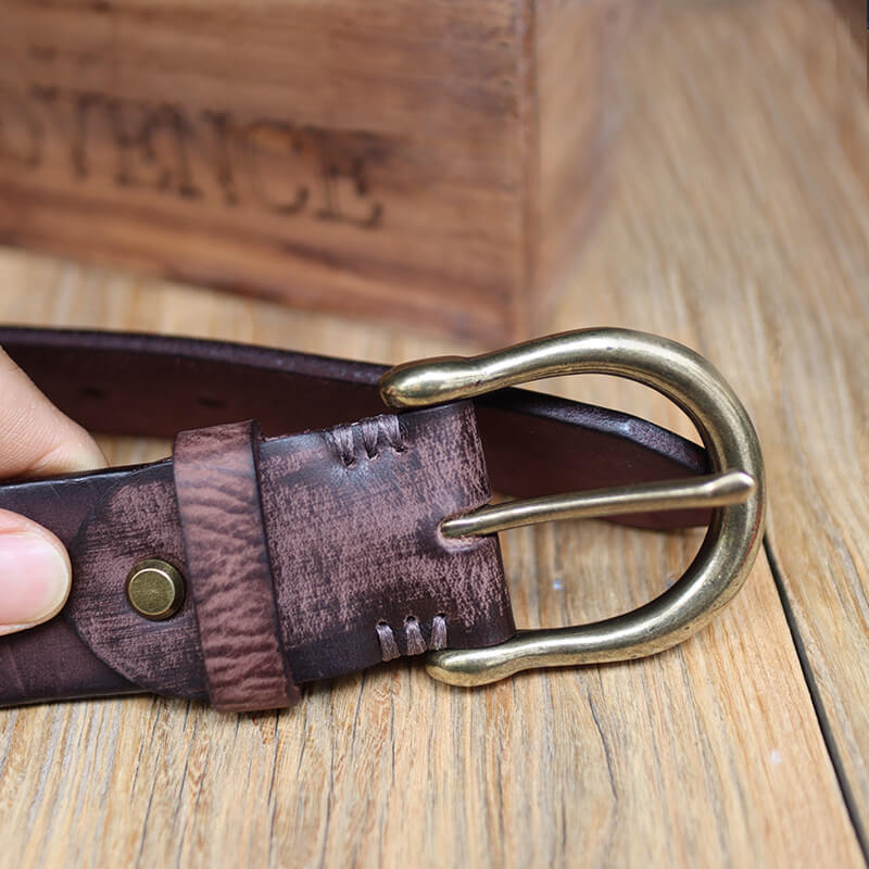 Men's 5mm Horseshoe Buckle Veg Tanned Belt DIY Kit – Babylon Leather