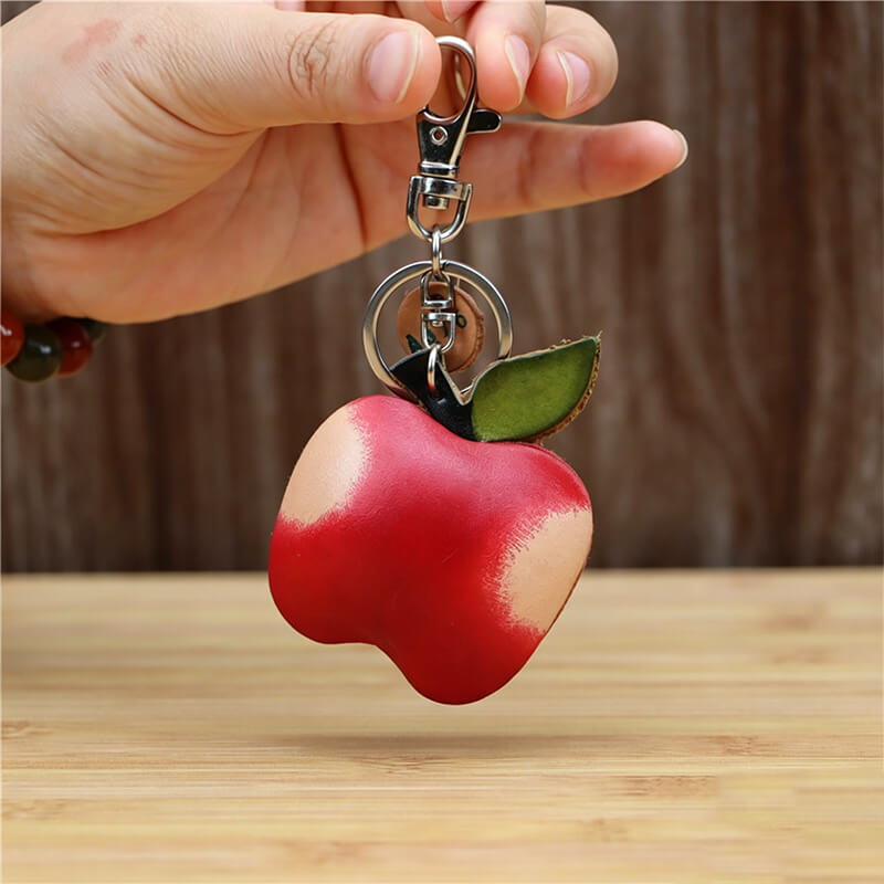 Red Apple Leather Bag Charm – Babylon Leather