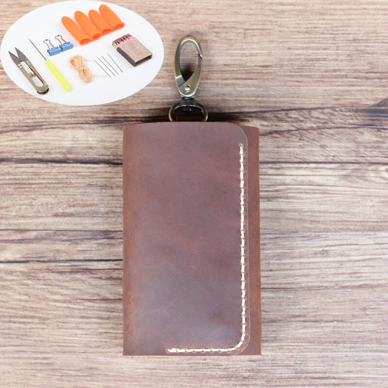 Belt-Loop Key Wallet Crazy Horse Leather DIY Kit – Babylon Leather