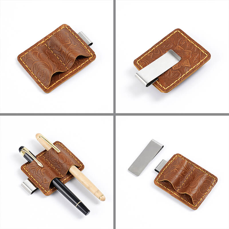 Embossed Pen Loop Traveler's Notebook – Babylon Leather - Babylon LeatherBabylon LeatherAN04-Brown-1 pc