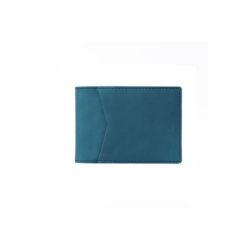 European Style License Holder – Babylon Leather - Babylon LeatherBabylon LeatherAN59-Blue-Oil Wax Leather