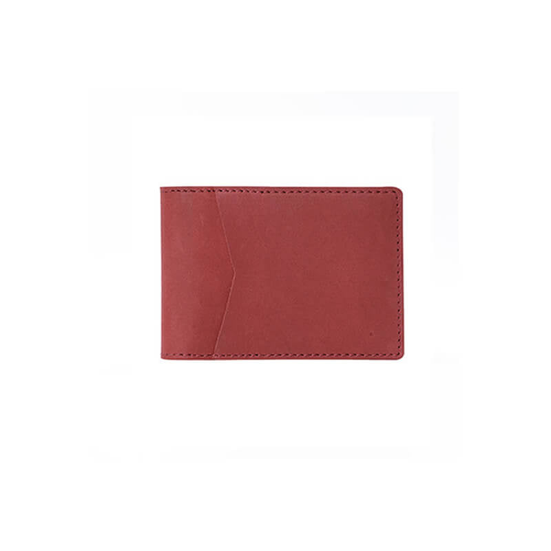 European Style License Holder – Babylon Leather - Babylon LeatherBabylon LeatherAN59-Red-Oil Wax Leather