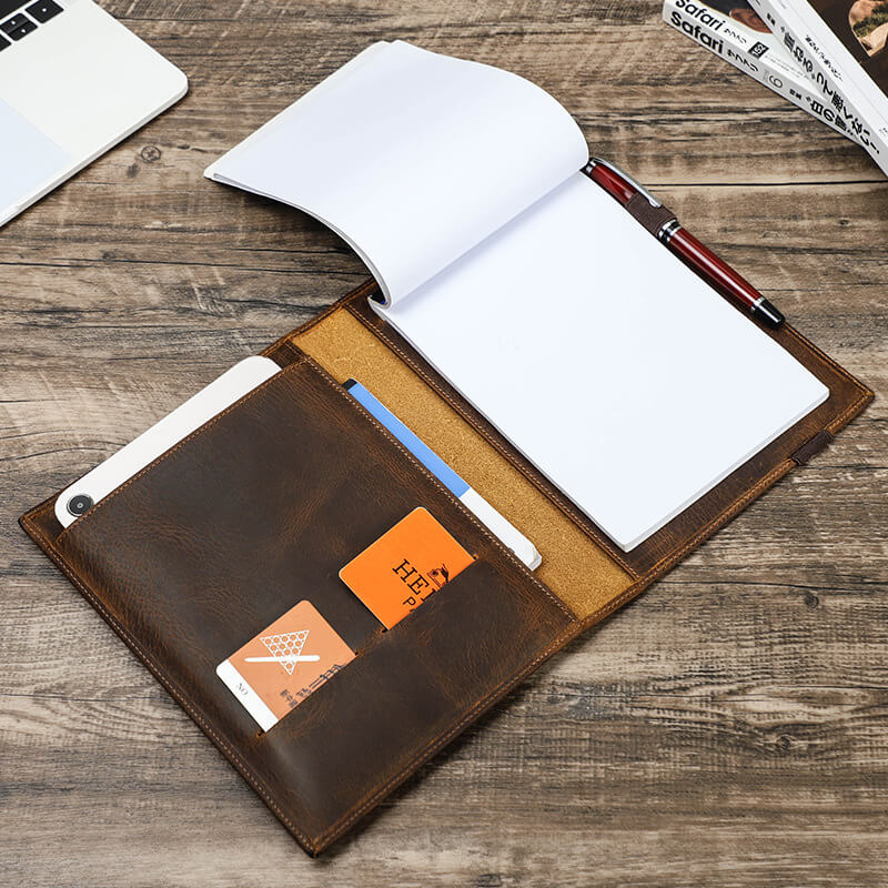 Crazy Horse Leather Padfolio for iPad Mini – Babylon Leather