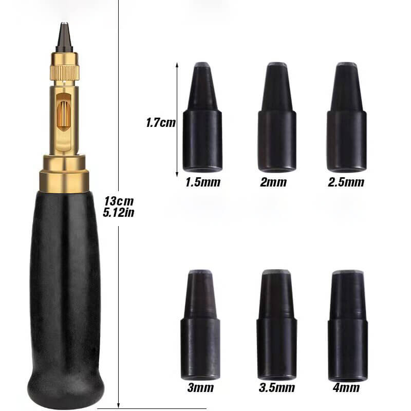 Silent Auto Punch with Replaceable Heads for Leathercraft – Babylon Leather