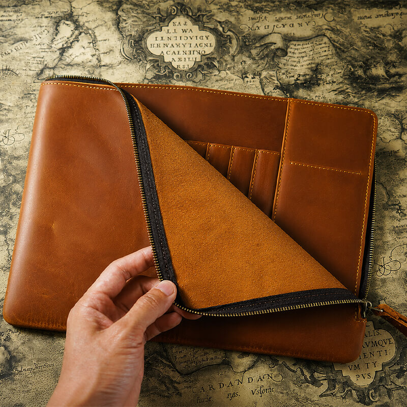 Zip Pen Case with Removable Tray – Babylon Leather