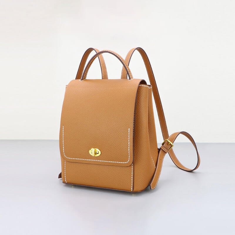 Fashion Leather Backpack DIY Gift Kit – Babylon Leather - Babylon LeatherBabylon LeatherSY56 - Caramel - White