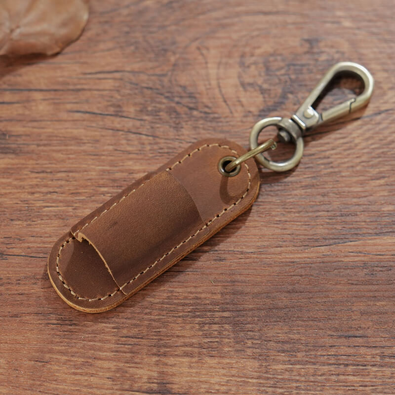 Pen Sleeve with Keychain Clip – Babylon Leather