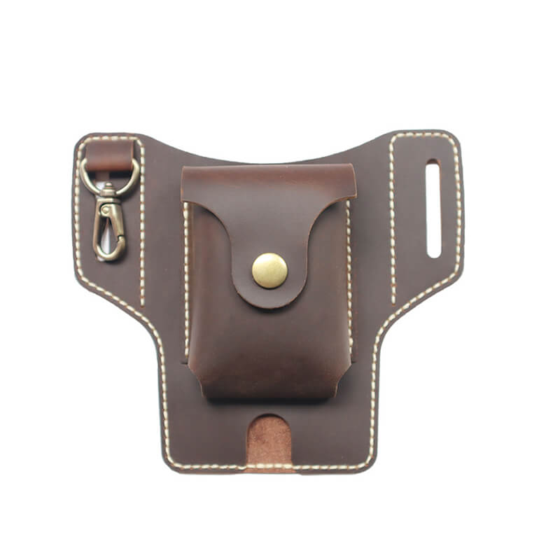 Men's Belt Phone Pouch Crazy Horse Leather DIY Kit – Babylon Leather