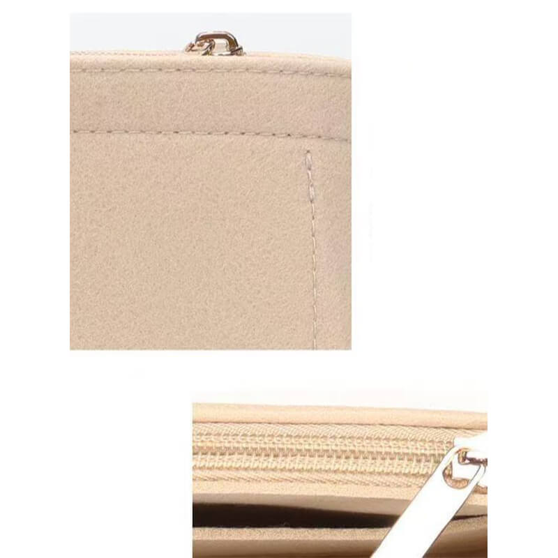Felt Bag Insert Organizer for Diane-Style Baguette Bags - Babylon LeatherBabylon LeatherQZ07-Beige