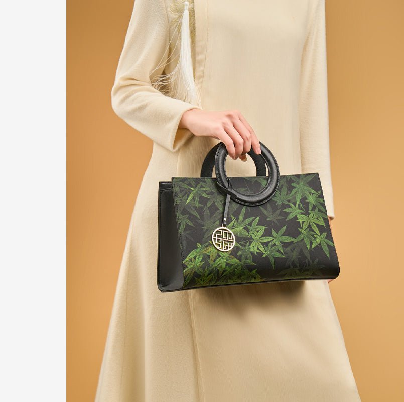 Feminine Chic Silk Handbag – Babylon Leather - Babylon LeatherBabylon LeatherTX021-Black
