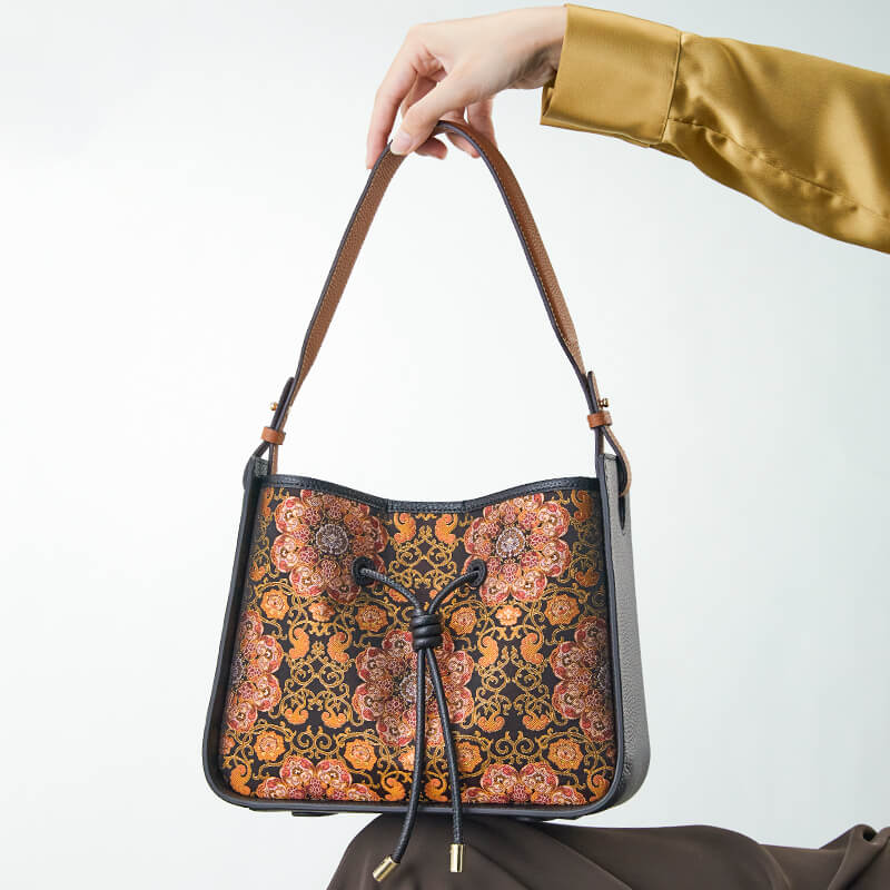 Flame Within Leather and Silk Crossbody Shoulder Bag – Babylon Leather - Babylon LeatherBabylon LeatherTX086-Black