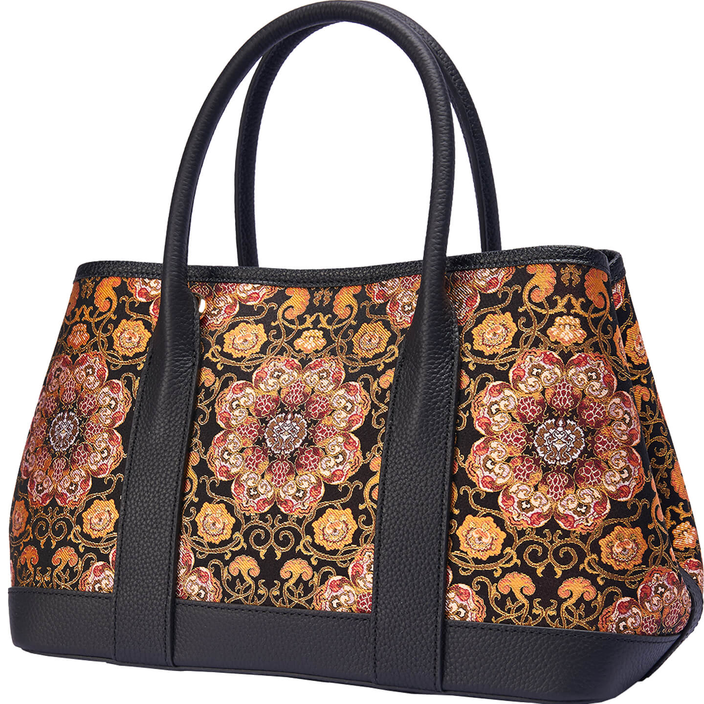 Flame Within Leather and Silk Handbag – Babylon Leather - Babylon LeatherBabylon LeatherTX192-Black