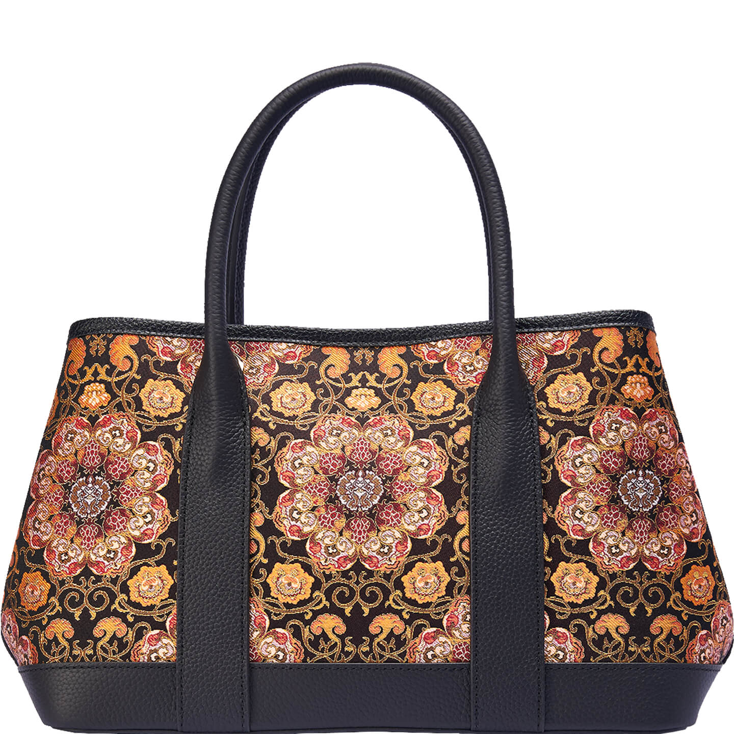 Flame Within Leather and Silk Handbag – Babylon Leather - Babylon LeatherBabylon LeatherTX192-Black