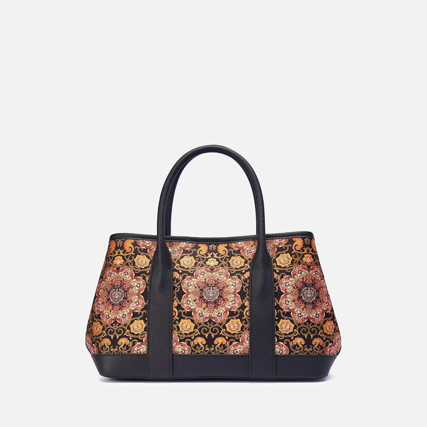 Flame Within Leather and Silk Handbag – Babylon Leather - Babylon LeatherBabylon LeatherTX192-Black