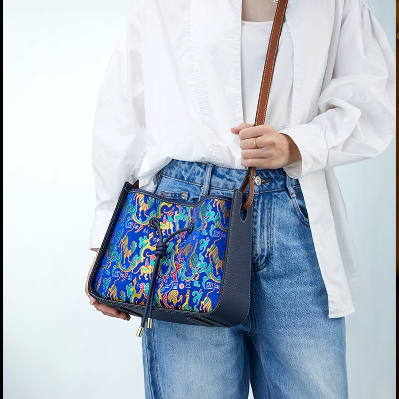 Flow of Light Leather and Silk Shoulder Bag – Babylon Leather - Babylon LeatherBabylon LeatherTX113-Black