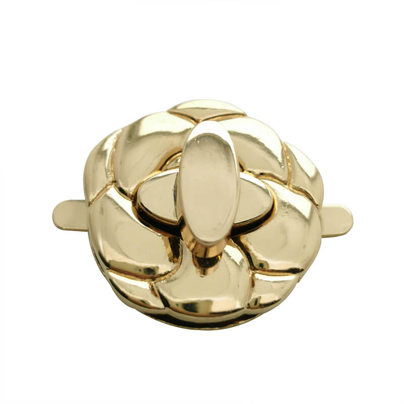 Flower Turn Lock Clasp - Babylon Leather - Babylon LeatherBabylon LeatherJY17-Gold