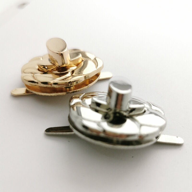 Flower Turn Lock Clasp - Babylon Leather - Babylon LeatherBabylon LeatherJY17-Gold