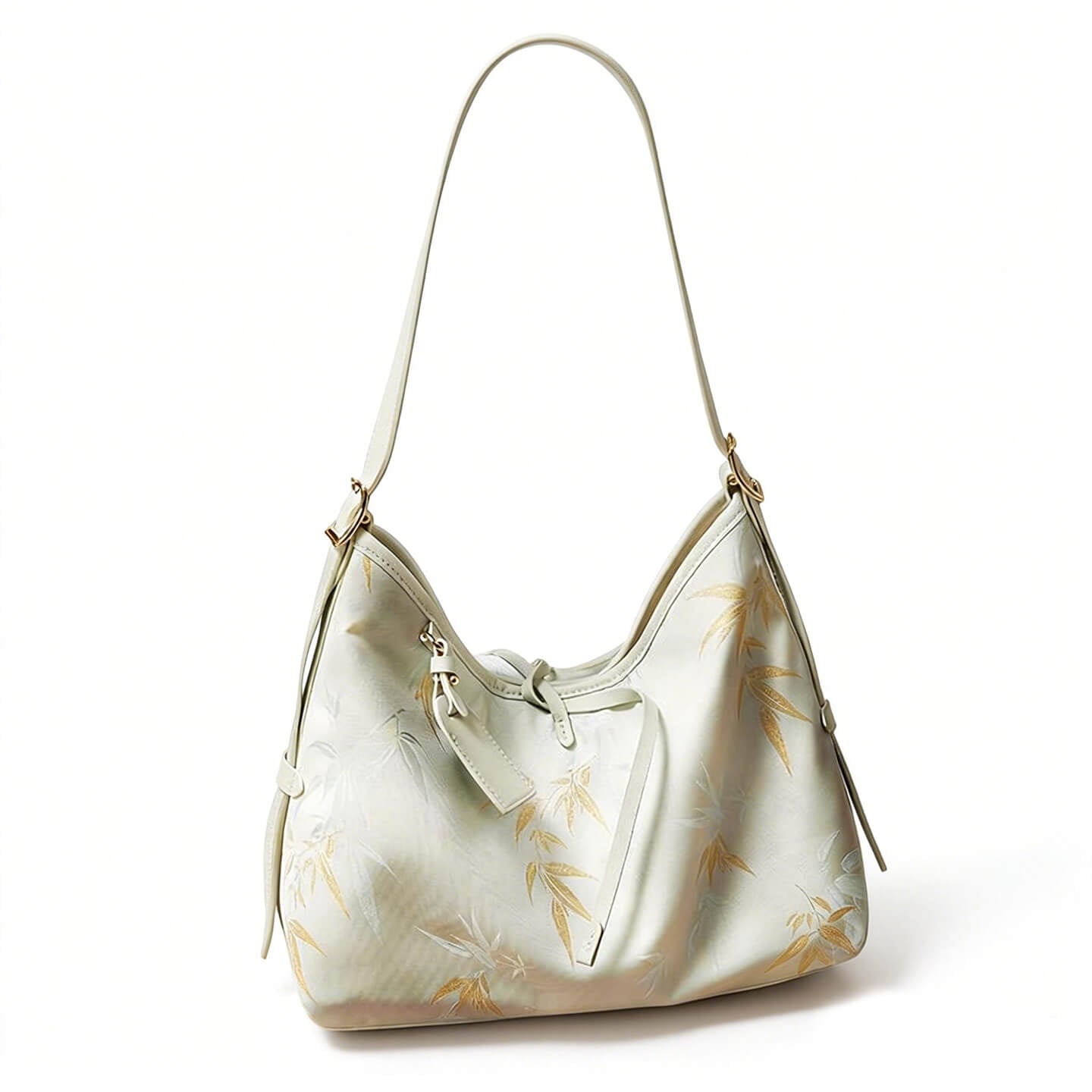 Flowing Ease Silk Shoulder Tote Bag – Babylon Leather - Babylon LeatherBabylon LeatherTX172-Green