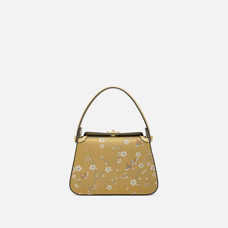 Flowing Harmony Leather and Silk Handbag – Babylon Leather - Babylon LeatherBabylon LeatherTX084-Yellow