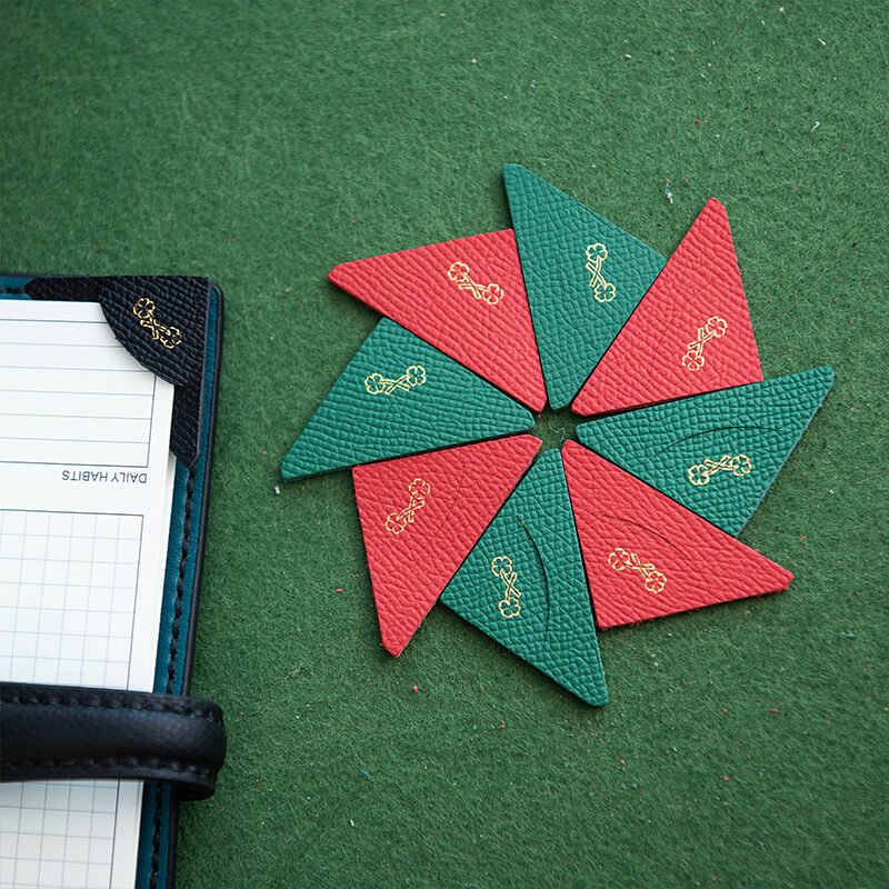 Four - Leaf Clover Top Grain Leather Bookmark – Babylon Leather - Babylon LeatherBabylon LeatherLZ82-Multicolor Bookmark-5 Pieces