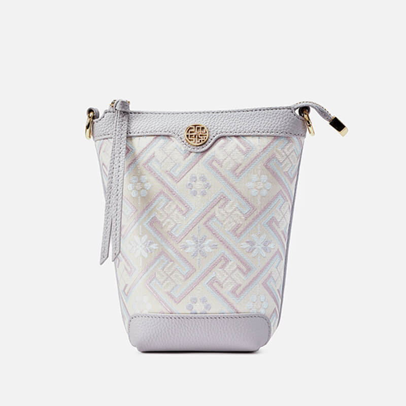 Gentle Balance Leather and Silk Crossbody Bag – Babylon Leather - Babylon LeatherBabylon LeatherTX104-Light Purple