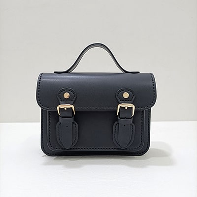 Genuine Leather Cambridge bag Crossbody Shoulder Bag DIY Kit – Babylon Leather - Babylon LeatherBabylon LeatherFJ03 - Black