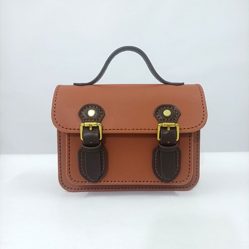Genuine Leather Cambridge bag Crossbody Shoulder Bag DIY Kit – Babylon Leather - Babylon LeatherBabylon LeatherFJ03-Brown-Brown