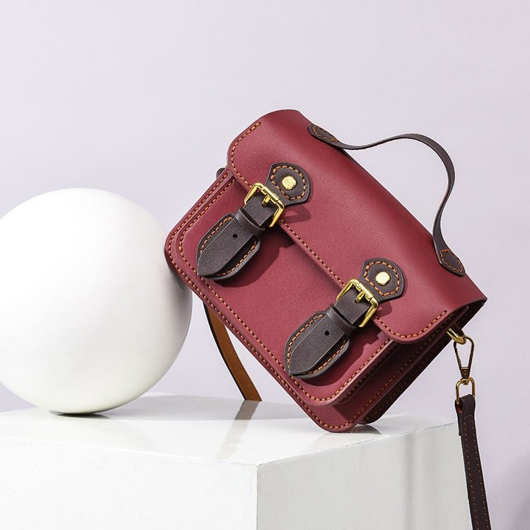 Genuine Leather Cambridge bag Crossbody Shoulder Bag DIY Kit – Babylon Leather - Babylon LeatherBabylon LeatherFJ03 - Green