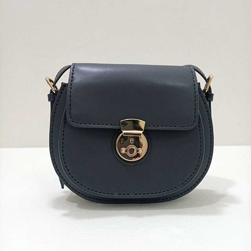 Genuine Leather Colorful Saddle Shoulder Bag DIY Kit – Babylon Leather - Babylon LeatherBabylon LeatherFJ07 - Black